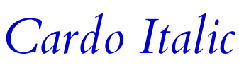 Cardo Italic fuente